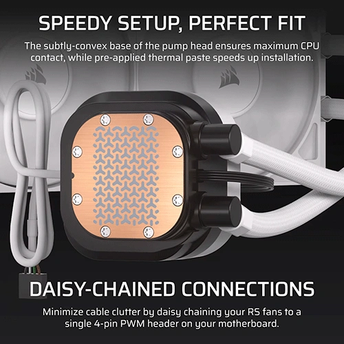 Corsair Nautilus 240 RS LCD White CPU Liquid Cooler